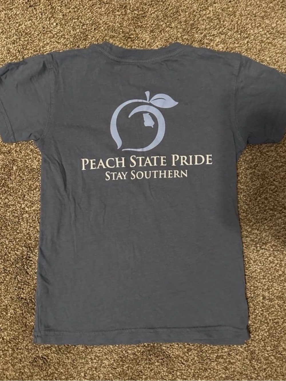 Peach State Pride Stay Southern kids T-Shirt - Blue
